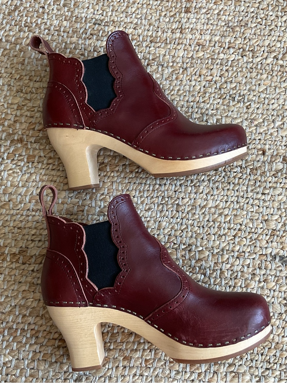 Swedish Hasbeens cognac Toffel Victorian 46/6 clogs - Picture 5 of 8